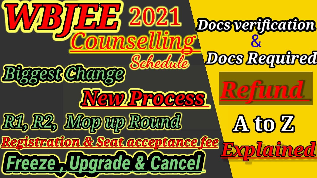 Wbjee counselling process 2021|| wbjee new counselling process 2021 || A to Z Explained 🔥🔥