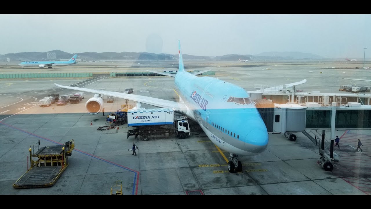 Approach to New York, JFK. Korean Air, Boeing 747-400