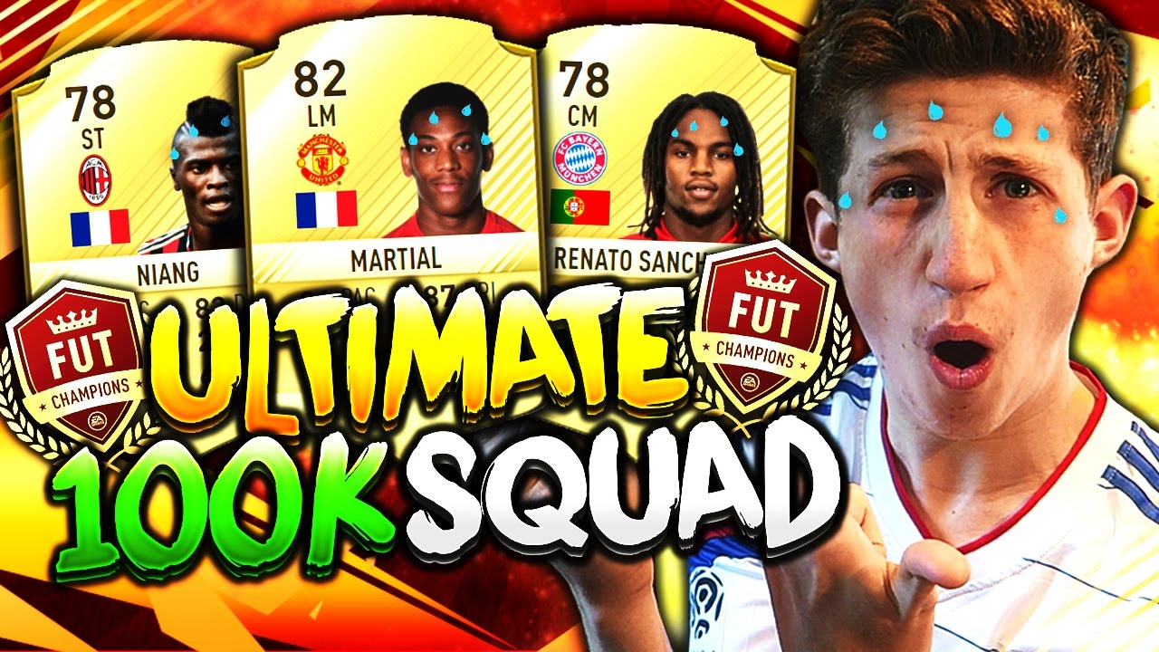 OMGG ULTIMATE 100K FUT CHAMPIONS SQUAD BUILDER!!