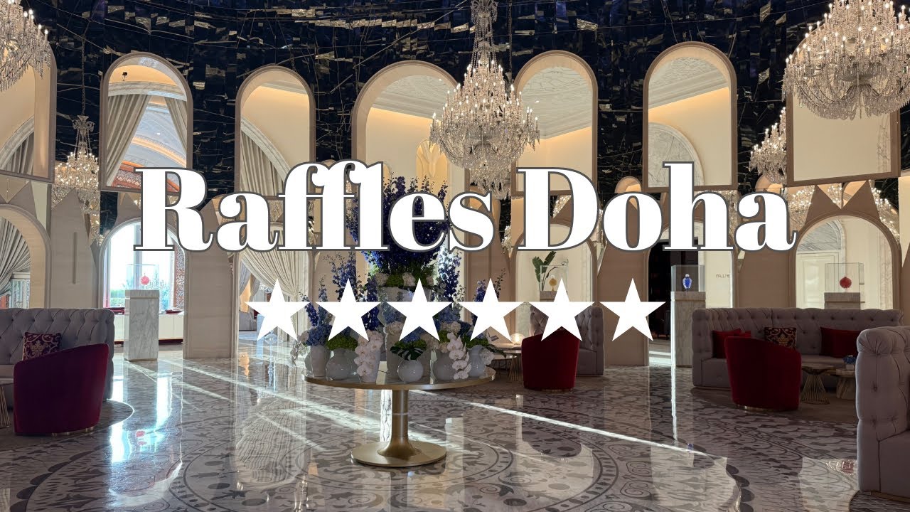 【JALで行く中東旅④🇶🇦】Raffles Doha 宮殿のような6つ星ホテル  非日常のラグジュアリーステイ