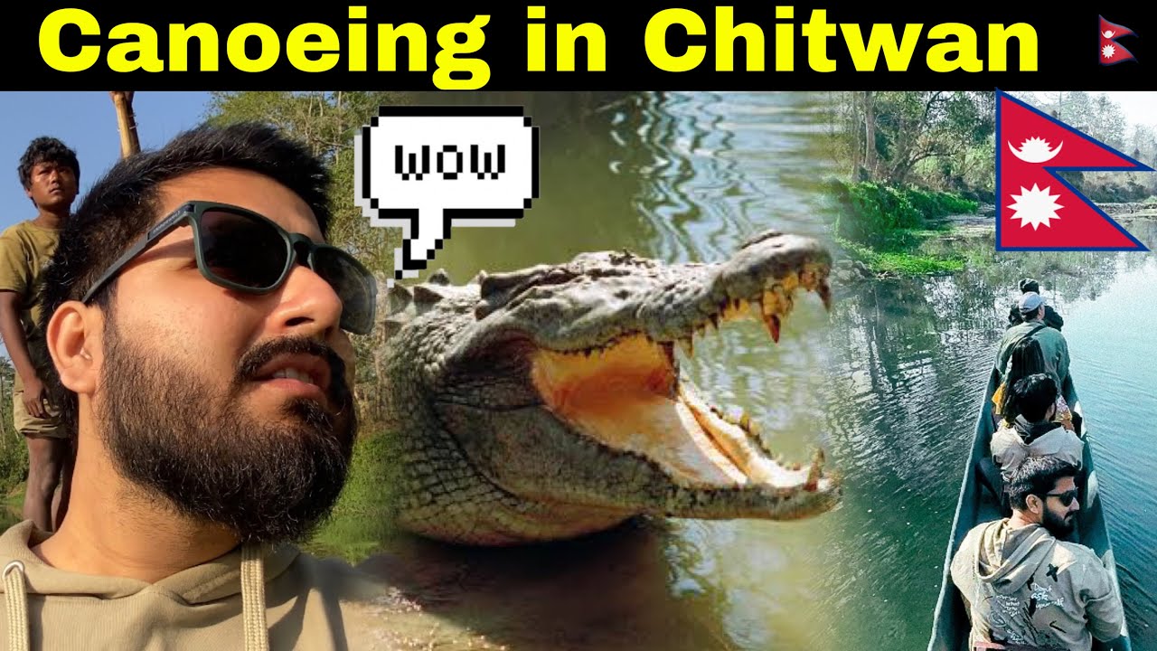 CANOEING IN CHITWAN NATIONAL PARK,NEPAL 🇳🇵|SOLO NEPAL RIDE #chitwan #canoeing #nepal