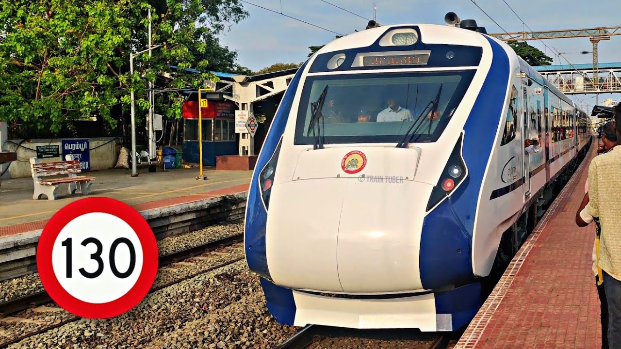 Chennai - Coimbatore Vande Bharat Express | Inaugural Run & 130Kmph Aggression | சென்னை - கோவை | HD