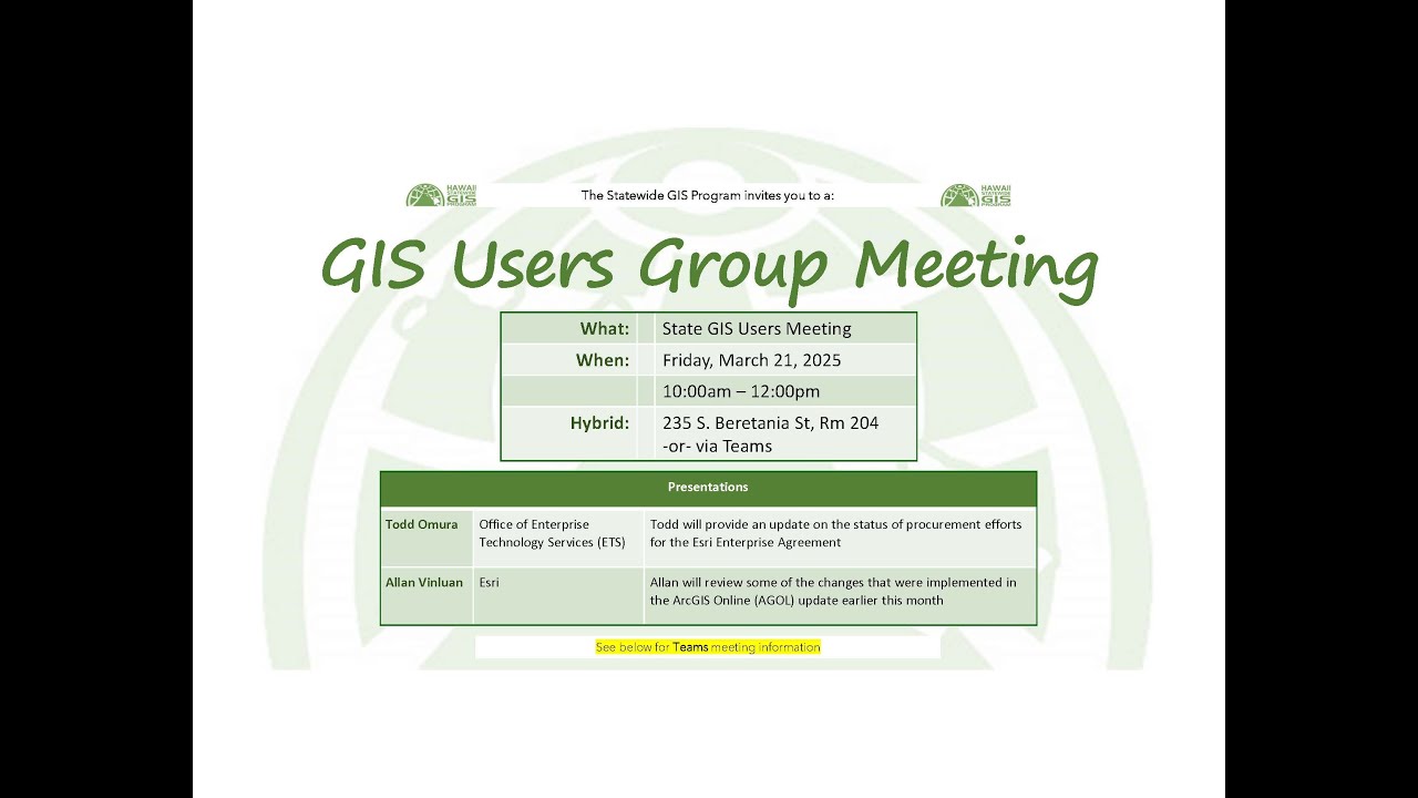 [03/21/2025] - State GIS UG: Enterprise Agreement updates