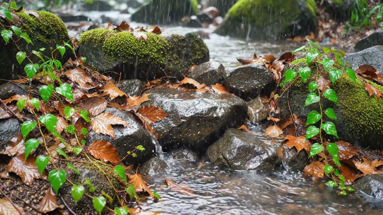 Listen to the rain on the forest path, relax, reduce anxiety, and sleep deeply