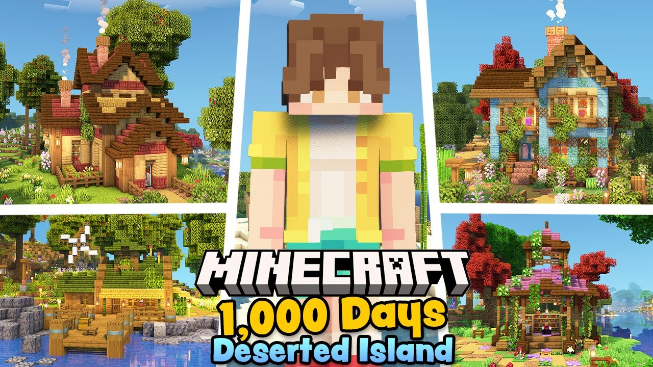 We Spent 1000 Days on a Deserted Island in Minecraft Survival [Full Movie]