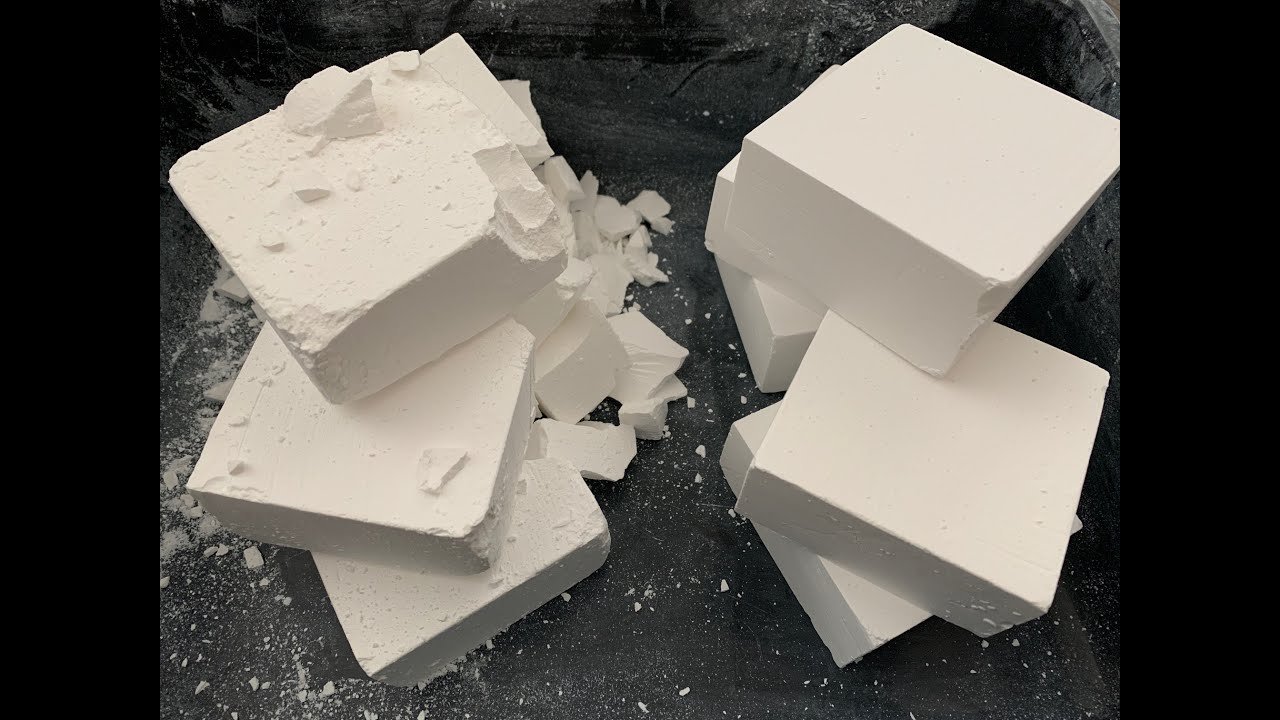 ASMR-10 Blocks of Cannon & SPRI Gym Chalk Crumble & Powder Play *Audio for Relaxation & Zen