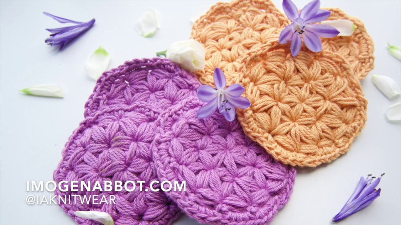 Crochet Face Pads - Jasmine Stitch / Flower Stitch Tutorial