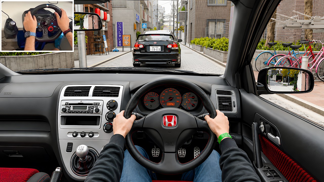 Forza Horizon 6 - Realistic POV Drive Honda Civic Type R 2004 in Tokyo | Steering Wheel Gameplay