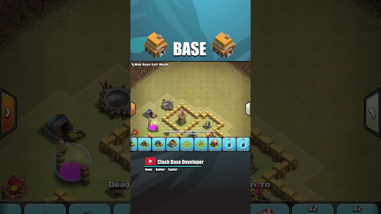 Great TH5 Warbase Design! How would u attack it? #clashofclans #cocbases #coc #th5 #shorts