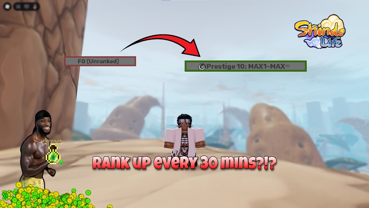 The BEST way to Level and Rank Up FAST in Shindo Life