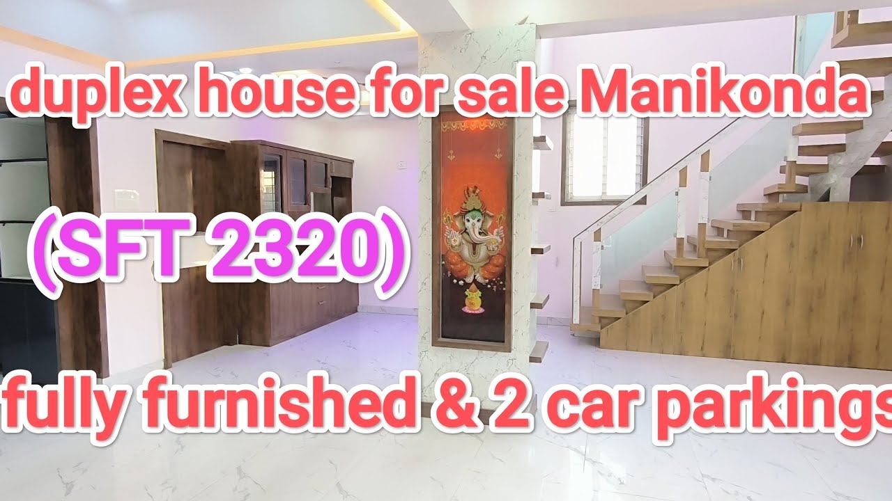 Duplex house for sale Manikonda|| fully furnished (uds 80) price 1.58cr