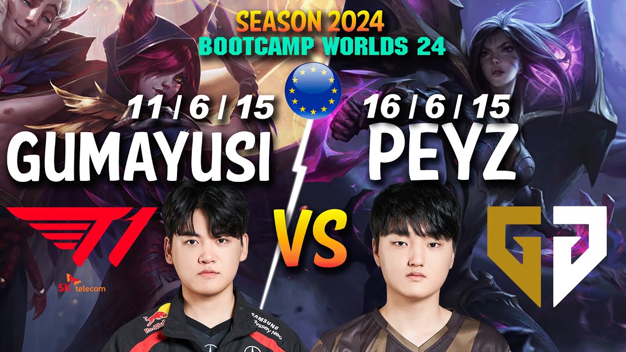 T1 Gumayusi vs GEN Peyz - Gumayusi XAYAH vs Peyz KAI'SA - Patch 14.20 EUW Ranked WORLDS 24 Bootcamp