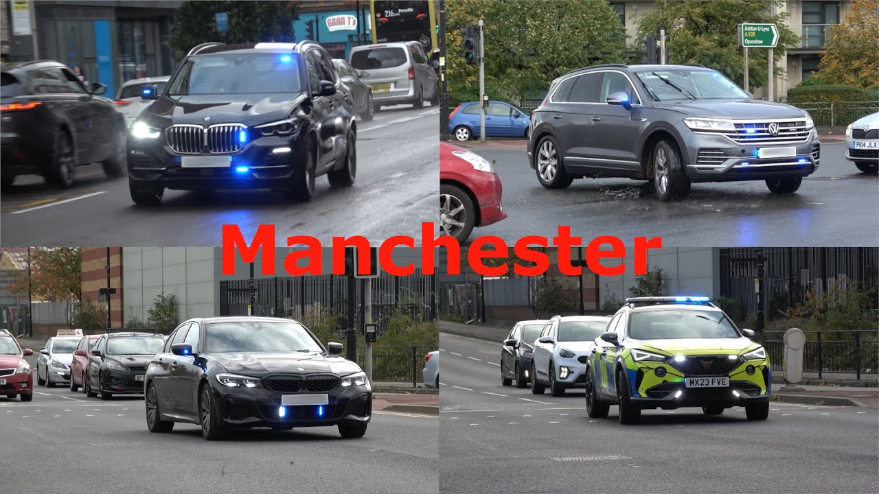 [BMW M340i and more] Police, Ambulance and  Firefighters respond with Lights and Siren in Manchester