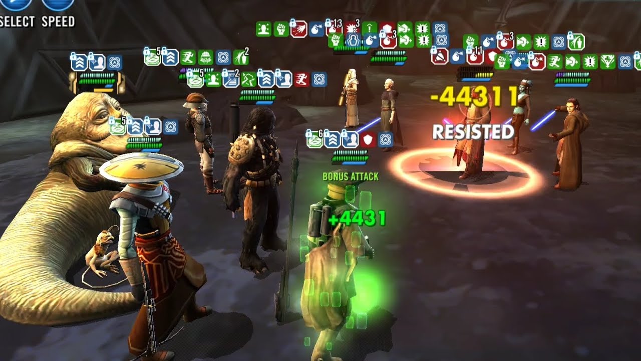 TW [5v5] : Jabba +150% Defense vs JMWindu Omi-Lead [SWGoH] [Counter]