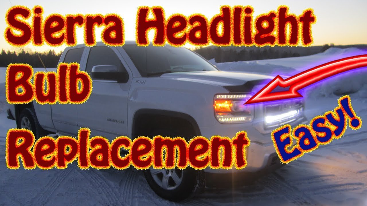 Replace Headlight Bulb GMC Sierra Silverado (2014-2018) - 9012 HIR2 or H11 9005 | Passenger Side
