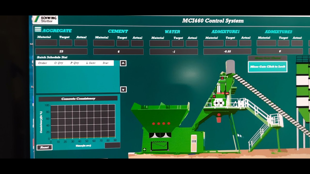#Schwing #stetter CP60 M1 #Batching Plant Run via software 460  पूरी जानकारी