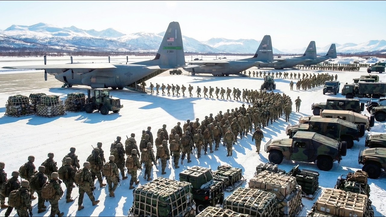 Arctic Deployment Begins! Hundreds of U.S. Marines Board C-130 for NATO Operation