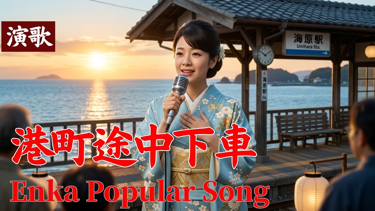 【AI演歌】港町途中下車 / 詩音心音　💖日本の演歌💖心に残る演歌
