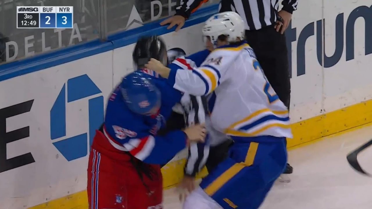 Ryan Lindgren Drops The Gloves With Dylan Cozens