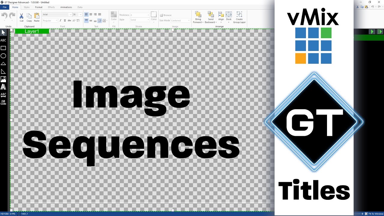 vMix GT Title Designer- Add image sequences to your animated titles.