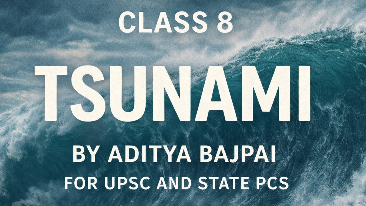 Class 8: TSUNAMI | Geomorphology SeriesFor UPSC & State PCS