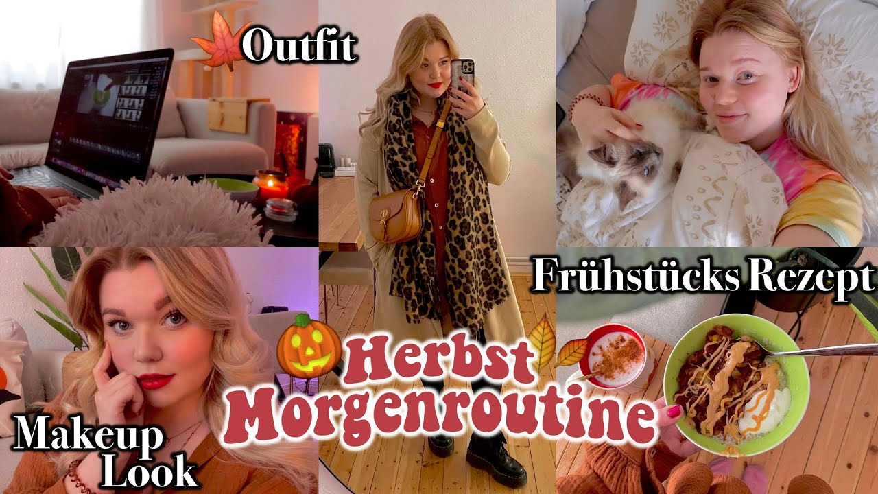Morgenroutine im Herbst, Porridge Rezept, Makeup Routine & Locken Tutorial I Meggyxoxo