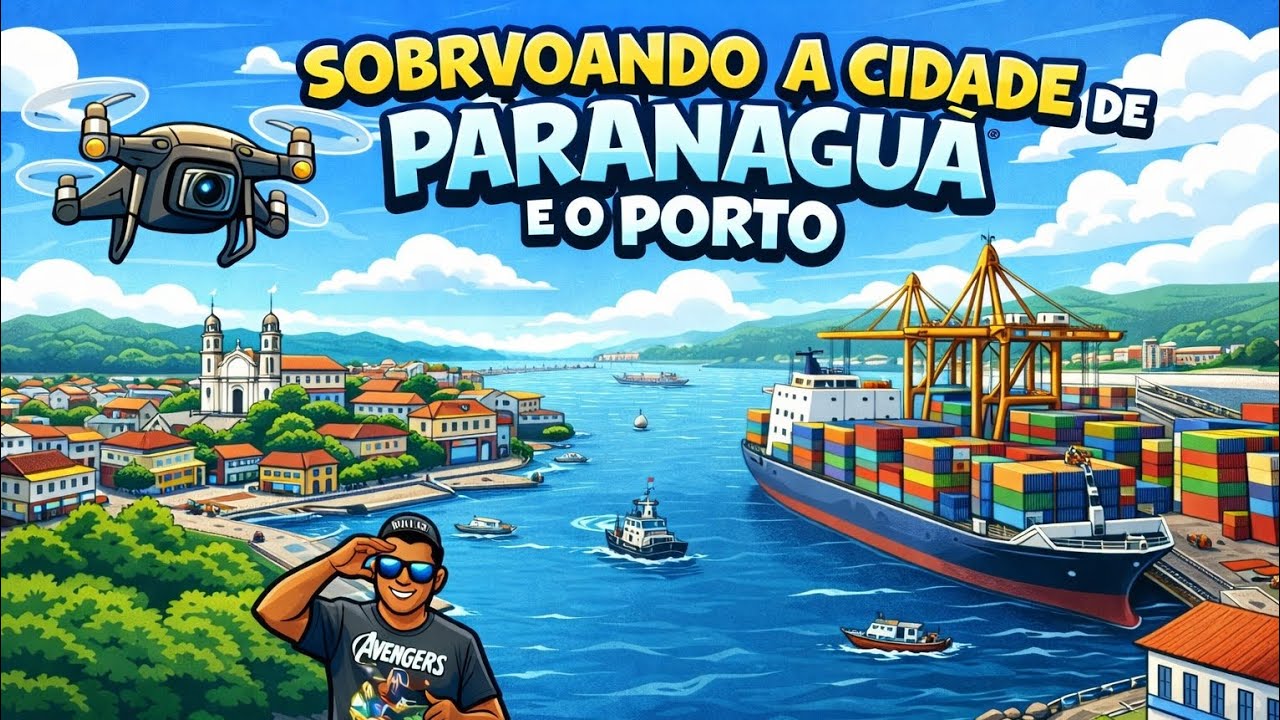 Lindas imagens da cidade de paranaguá eo porto de patanaguá no estado do Paraná!
