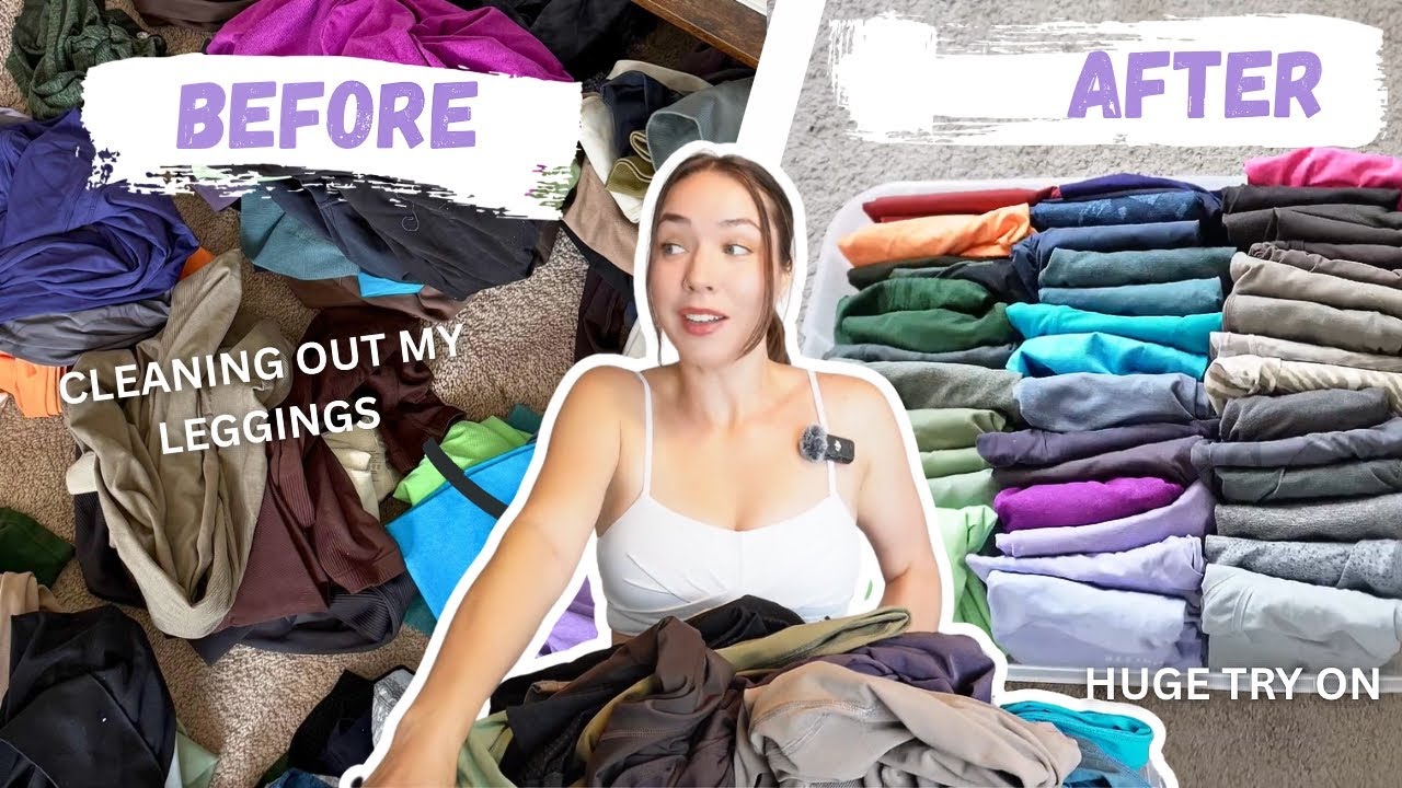 I Cleaned Out My HUGE Leggings Collection (Try On & Donate with Me)