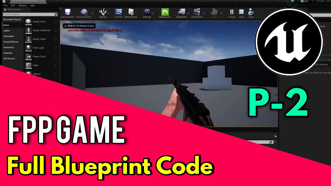 FPP Game in Unreal Engine in Full Blueprint Code Shooting Animal & Aim System make & etc  Fpp Game