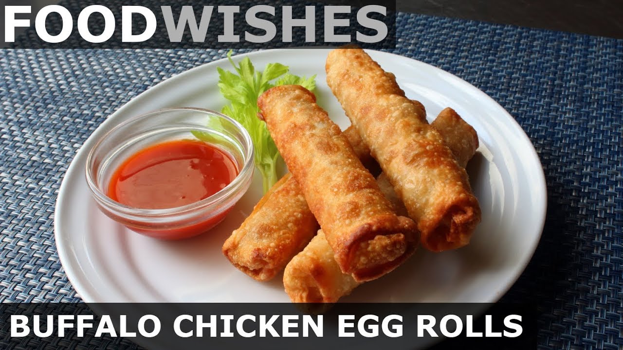Mini Buffalo Chicken Egg Rolls - Food Wishes