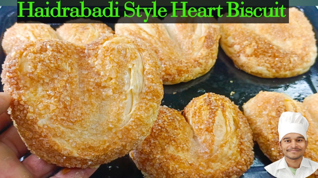 Haidrabadi Style Sweet Heart Biscuit| Heart Biscuit|Fine Biscuit Recipe|puffpastry|Heart Biscuit|