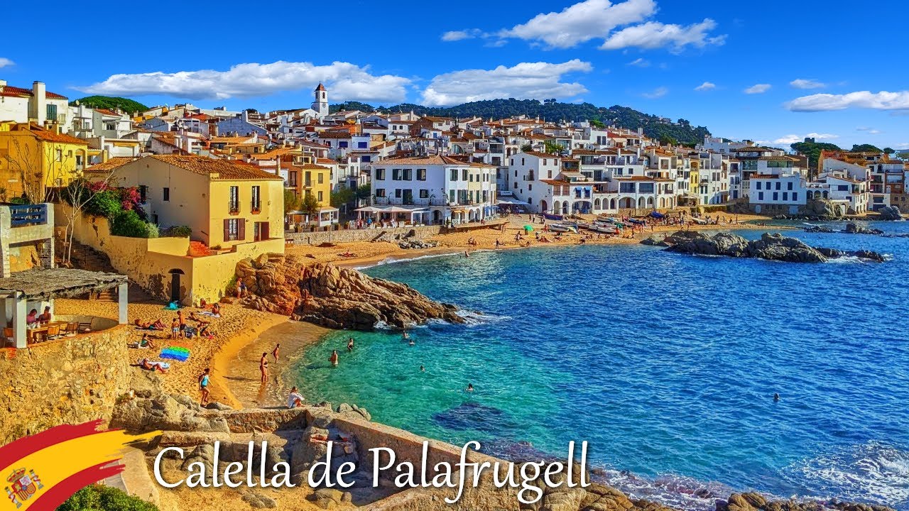 Калелья де Палафружель Испания 🇪🇸 Красивые белые деревни 🌷 Самые красивые пляжи 🏖 Коста Брава 4K
