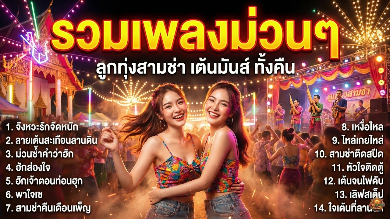 รวมเพลงสามช่า โจ๊ะๆ รถแห่ เต้นมันส์ ฮักสนุก ฟังเพลิน ยาวๆ ทั้งคืน
