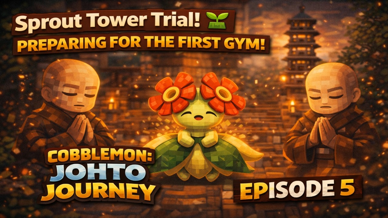 Cobblemon: Johto Journey S2 Ep. 5 - Sprout Tower Trial! 🌱 Preparing for the First Gym