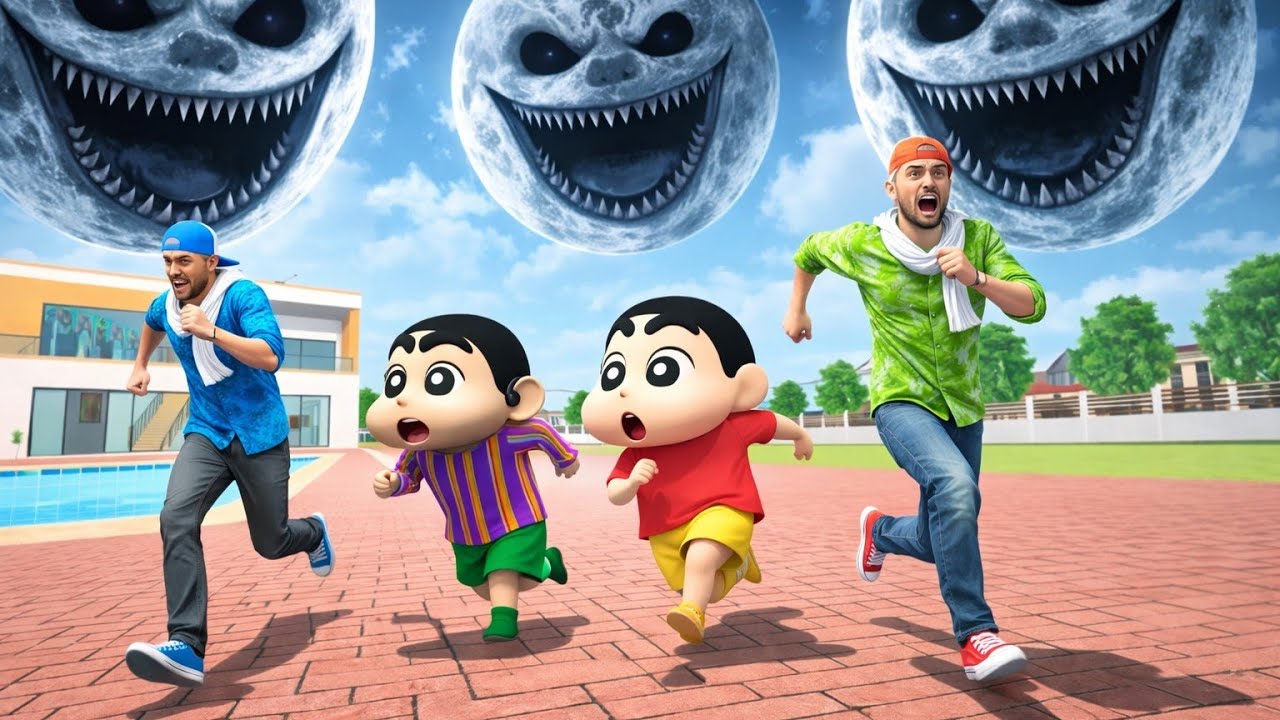 Jack and Shinchen Fix Evil Moon Problem 😱 | Indian Theft Auto Simulator