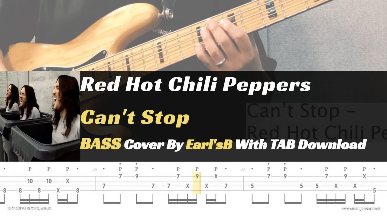 Red Hot Chili Peppers - Can't Stop_Bass Cover Solution No.181 with TAB (베이스 커버 타브악보 포함 재업로드)