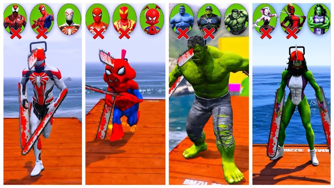 SUPERHERO MEGA BATTLE #117  MARVEL AND DC SUPERHERO MEGA BATTLE SPIDERMAN VS IRONMAN VS HULK VS THOR