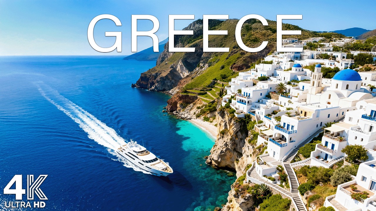 4K Greece 2026 🇬🇷 – Azure Seas, White Villages  Aerial Travel • Deep House Chill