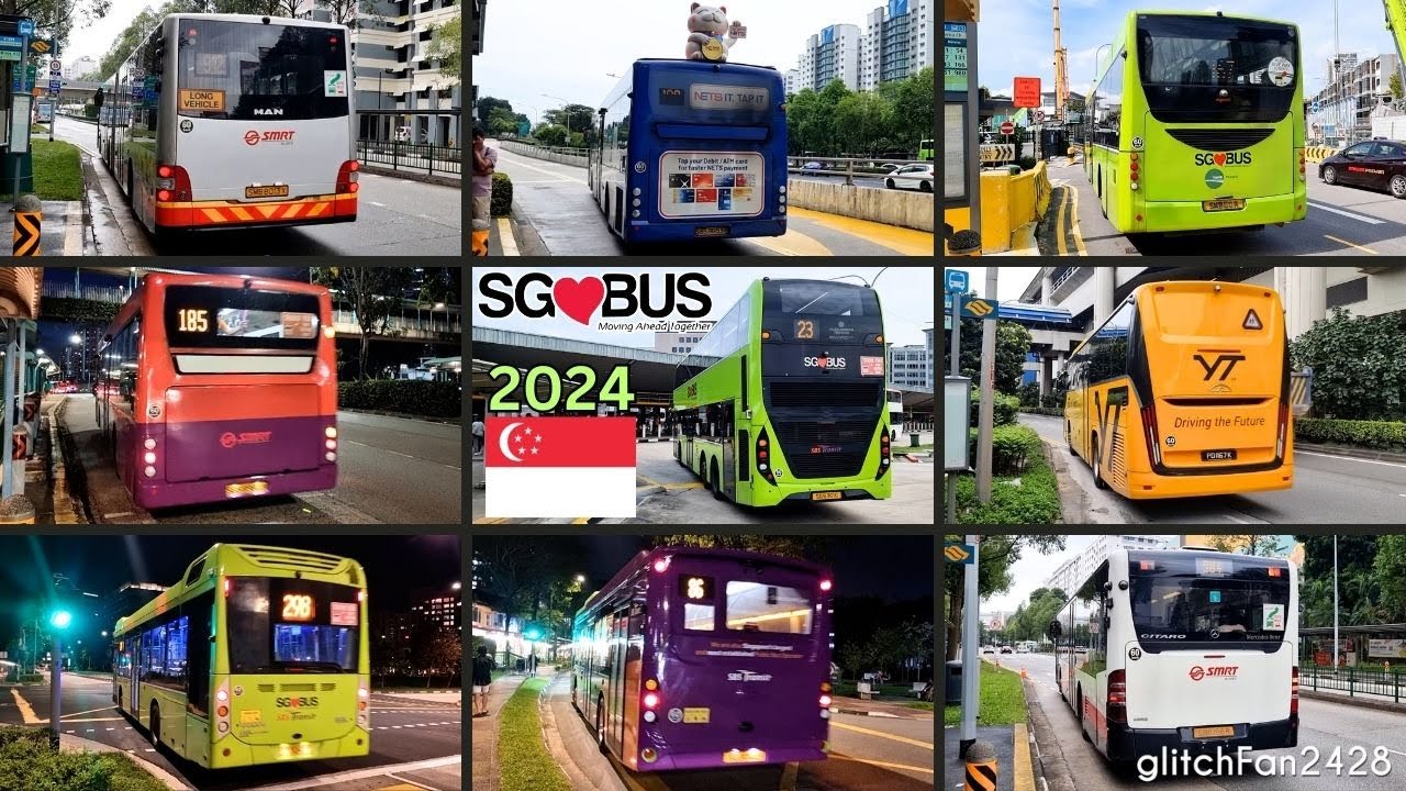 Buses Departing Bus Stops, Singapore 2024