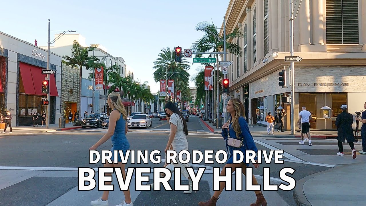[4K] BEVERLY HILLS - Driving virtual tour Rodeo Drive, Los Angeles - California, USA - 4K UHD