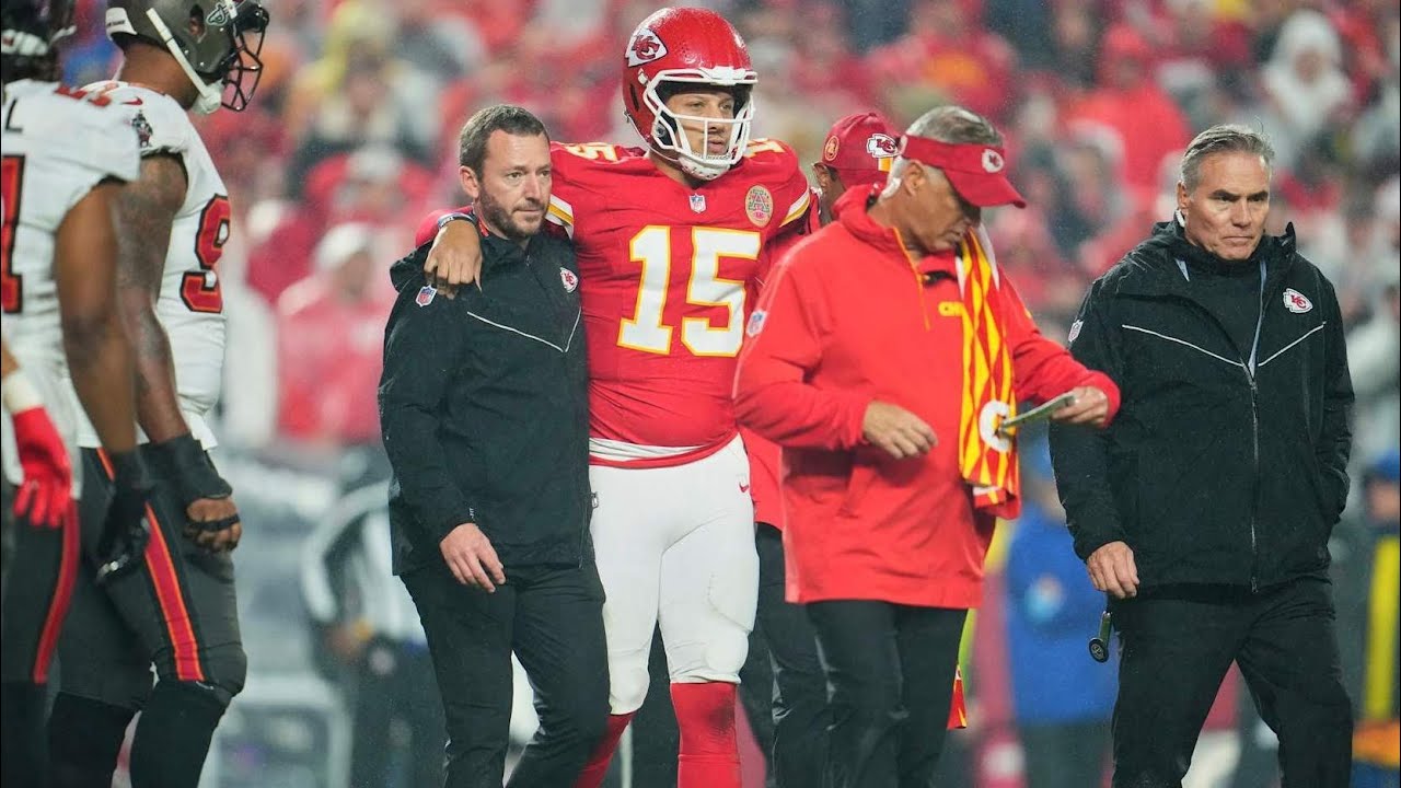 Chiefs quarterback Patrick Mahomes injures ankle during game against Browns, raising concerns.