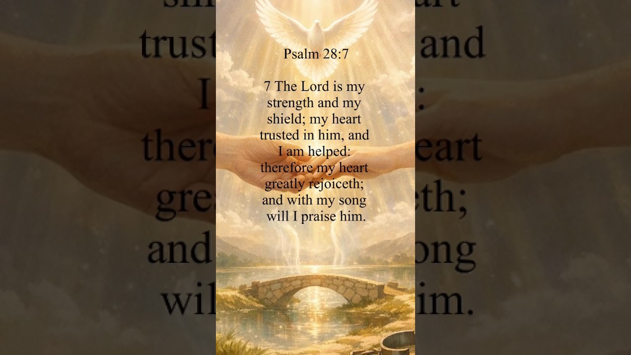 Библейский стих на сегодня | Слово Божье (Псалом 28:7)