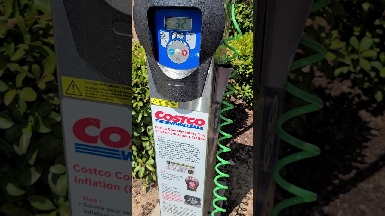 Costco Auto Center Complimentary Nitrogen Tire Air Inflation Machine