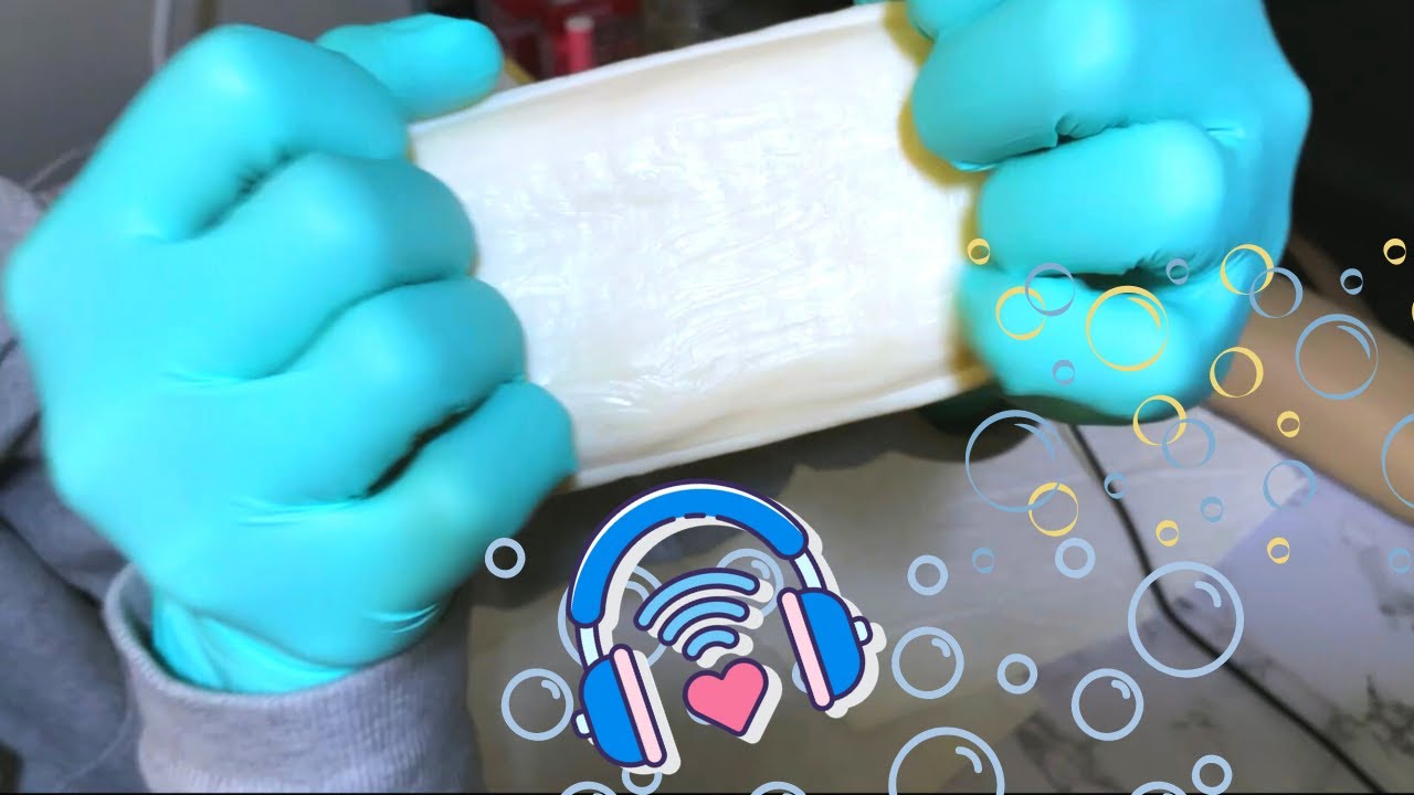 ASMR Soap Scratching With Gloves