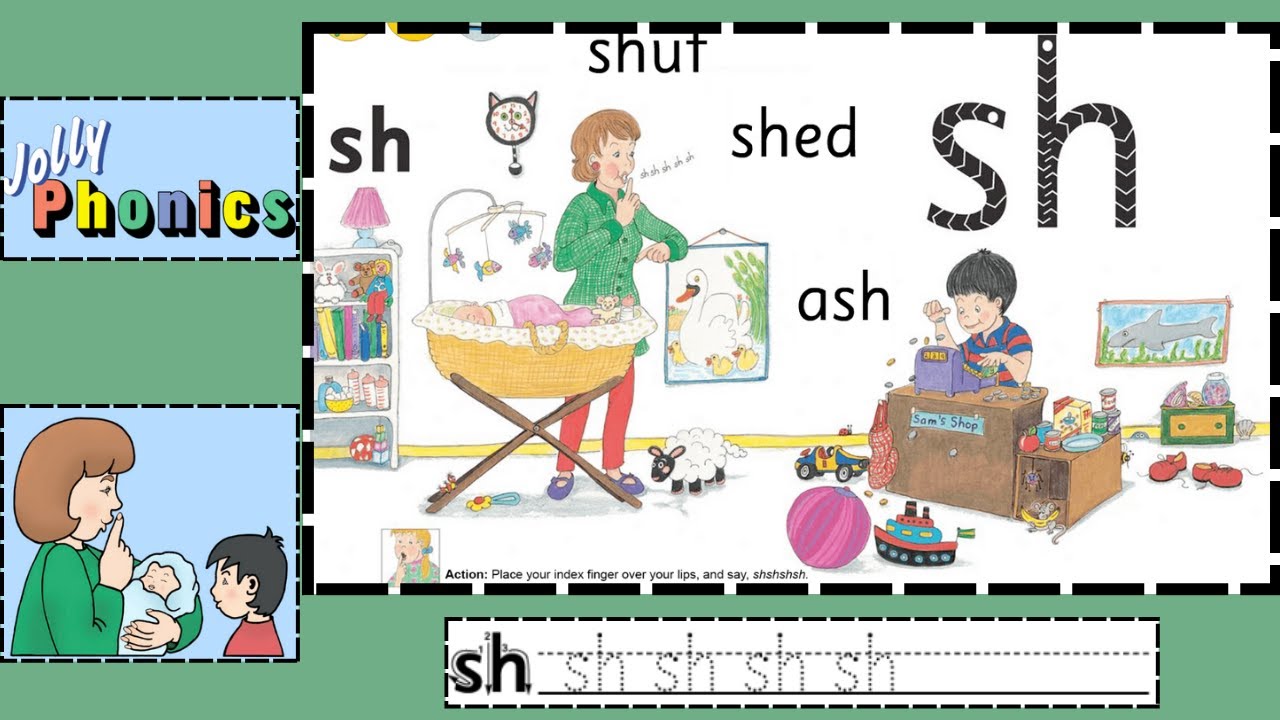 sh sound Jolly Phonics  #jollyphonics #sounds #letters #learning #learningenglish #digraphs
