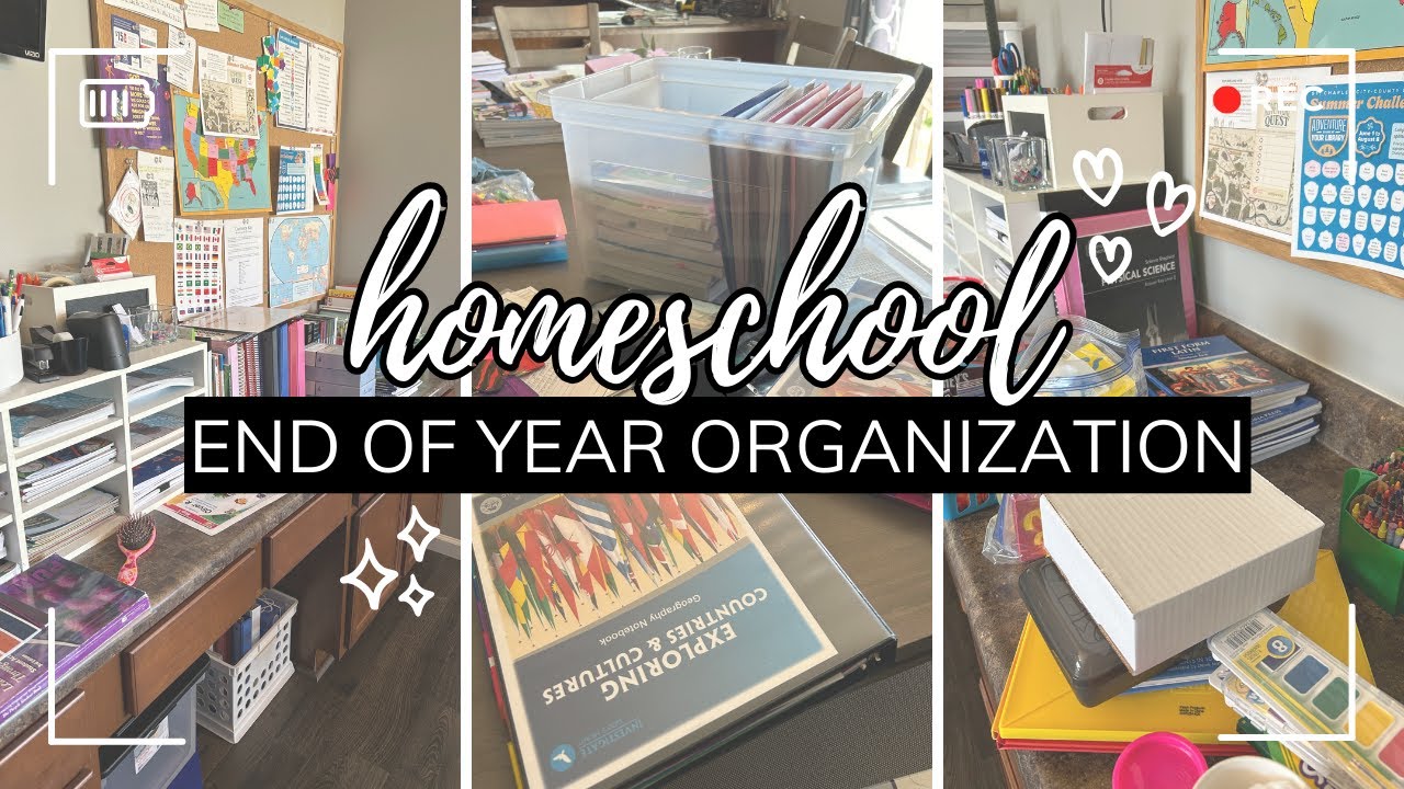 END OF HOMESCHOOL YEAR DECLUTTER || Homeschool Organization