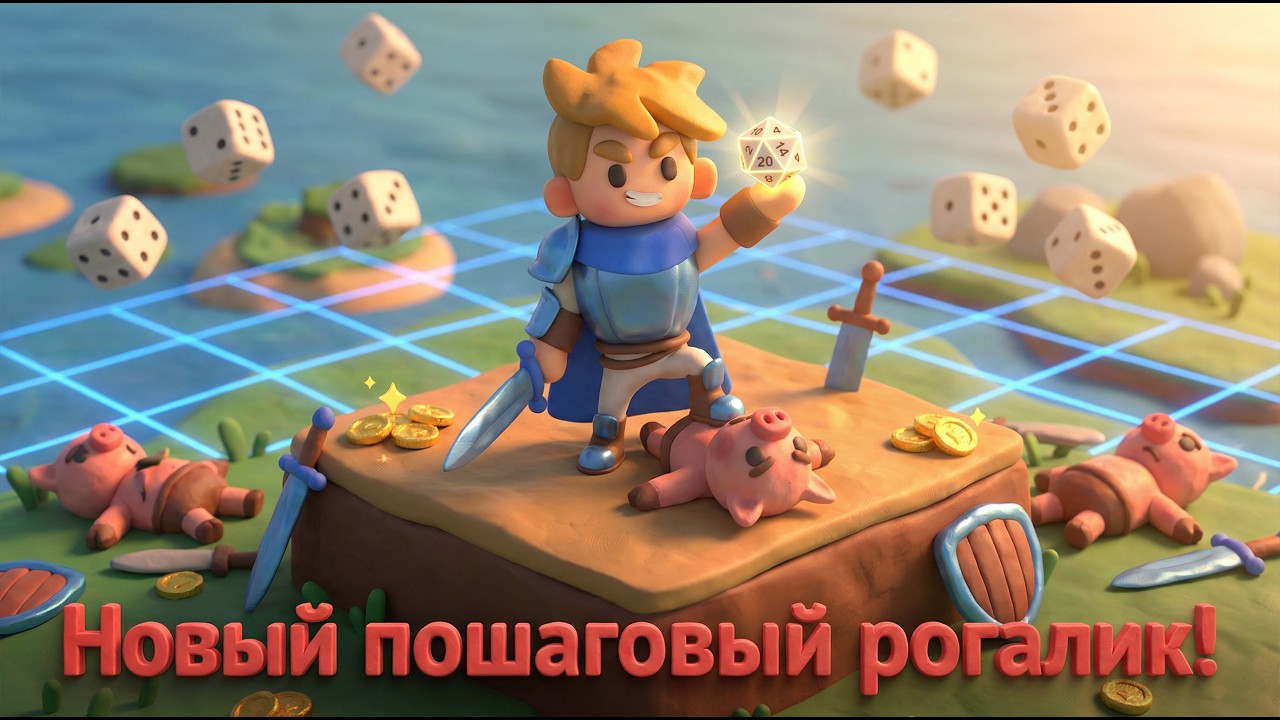 Новая игра в стиме! Пластилиновая пошаговый рогалик. Baldur’s Gate 3 для детей. Обзор Dobbel Dungeon