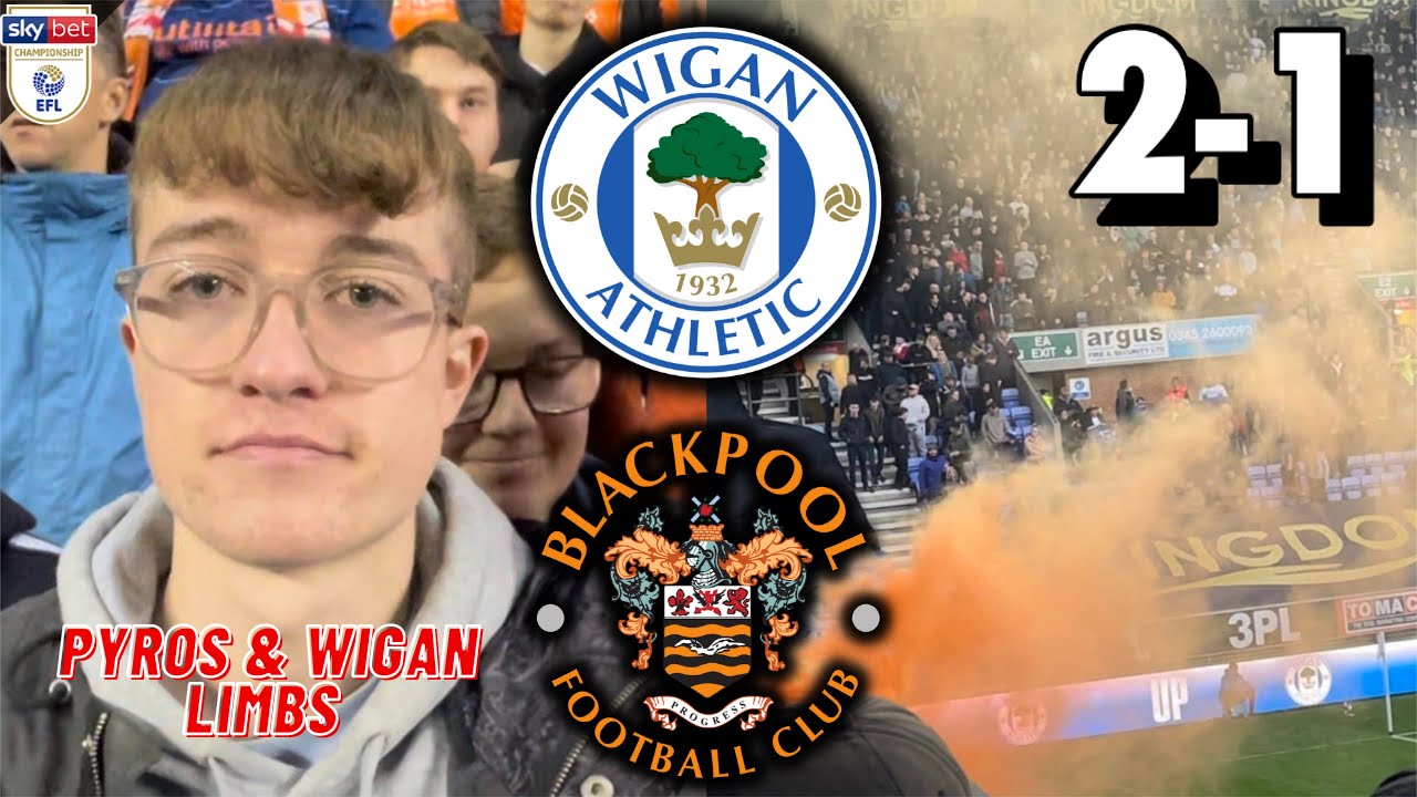 PYROS & LAST MINUTE WIGAN LIMBS! WIGAN 2-1 BLACKPOOL