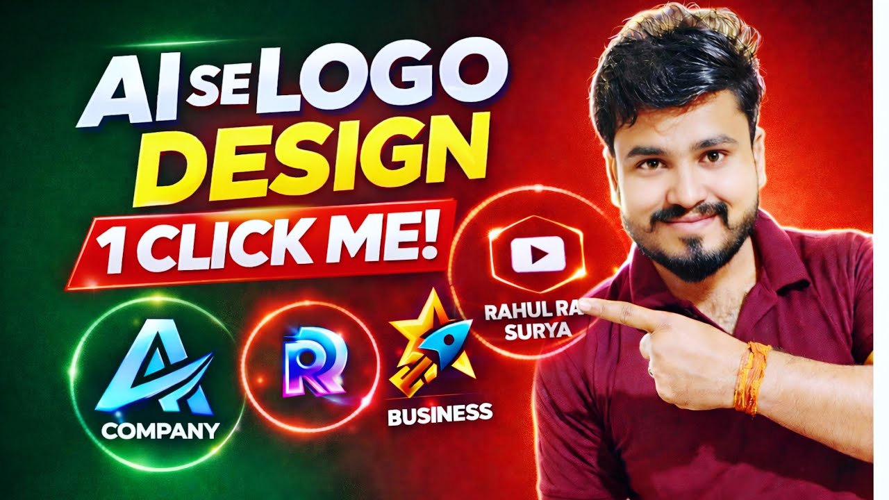 AI Se 1 Click Me Professional Logo Design | How to make logo With AI free | Ai se logo kaise banaye 