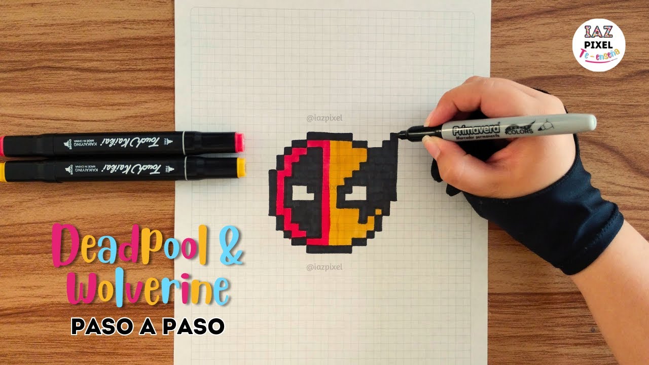 Como pintar a DEADPOOL & WOLVERINE en PIXEL ART &ndash; Tutorial paso a paso#pixelart #deadpool #wolverine